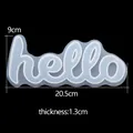 Moule silicone 6 styles lettres pour bijoux et décoration DIY – Couleur Hello
