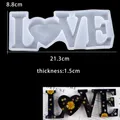Moule silicone 6 styles lettres pour bijoux et décoration DIY – Couleur Love