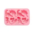 Moule silicone 8 dinosaures pour chocolats et gâteaux – Couleur 011pink