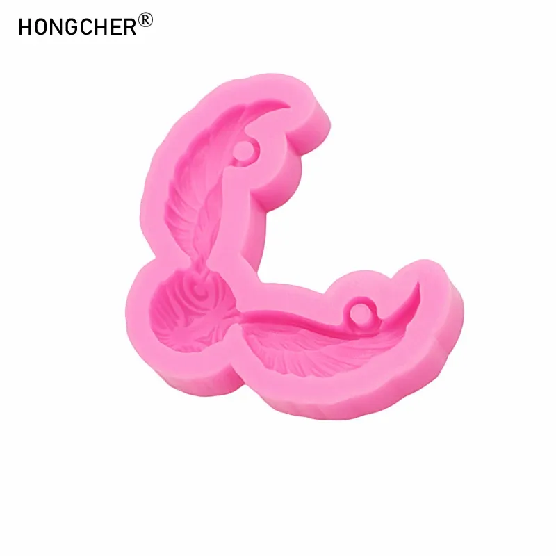 Moule silicone ailes pendentifs colliers accessoires résine