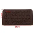 Moule silicone alphabet et chiffres cristal – Couleur Brown Letter