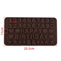 Moule silicone alphabet et chiffres cristal – Couleur Brown Number