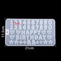 Moule silicone alphabet et chiffres cristal – Couleur Clear Number