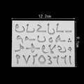 Moule silicone alphabet et chiffres cristal – Couleur Gray L