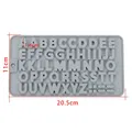 Moule silicone alphabet et chiffres cristal – Couleur Gray Letter