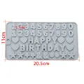 Moule silicone alphabet et chiffres cristal – Couleur Gray Number