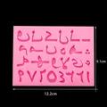 Moule silicone alphabet et chiffres cristal – Couleur Pink L