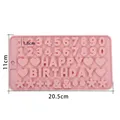 Moule silicone alphabet et chiffres cristal – Couleur Pink Number