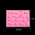 Moule silicone alphabet et chiffres cristal – Couleur Pink S
