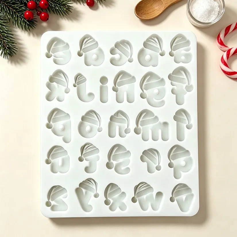Moule silicone alphabet et chiffres pour décoration de gâteaux
