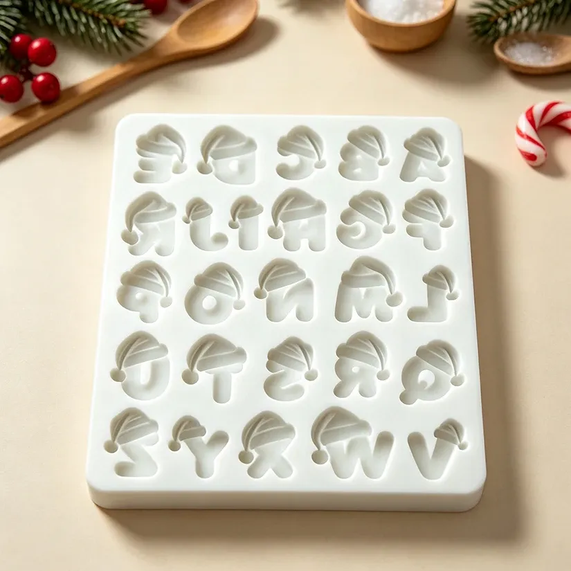 Moule silicone alphabet et chiffres pour décoration de gâteaux