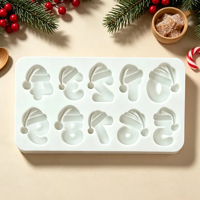 Moule silicone alphabet et chiffres pour décoration de gâteaux