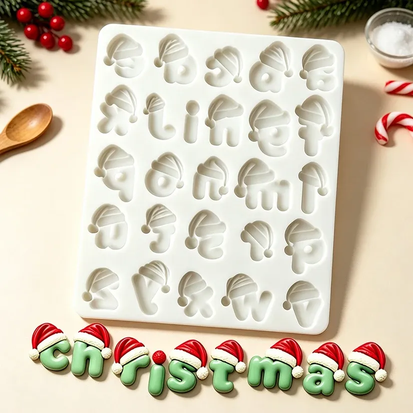 Moule silicone alphabet et chiffres pour décoration de gâteaux