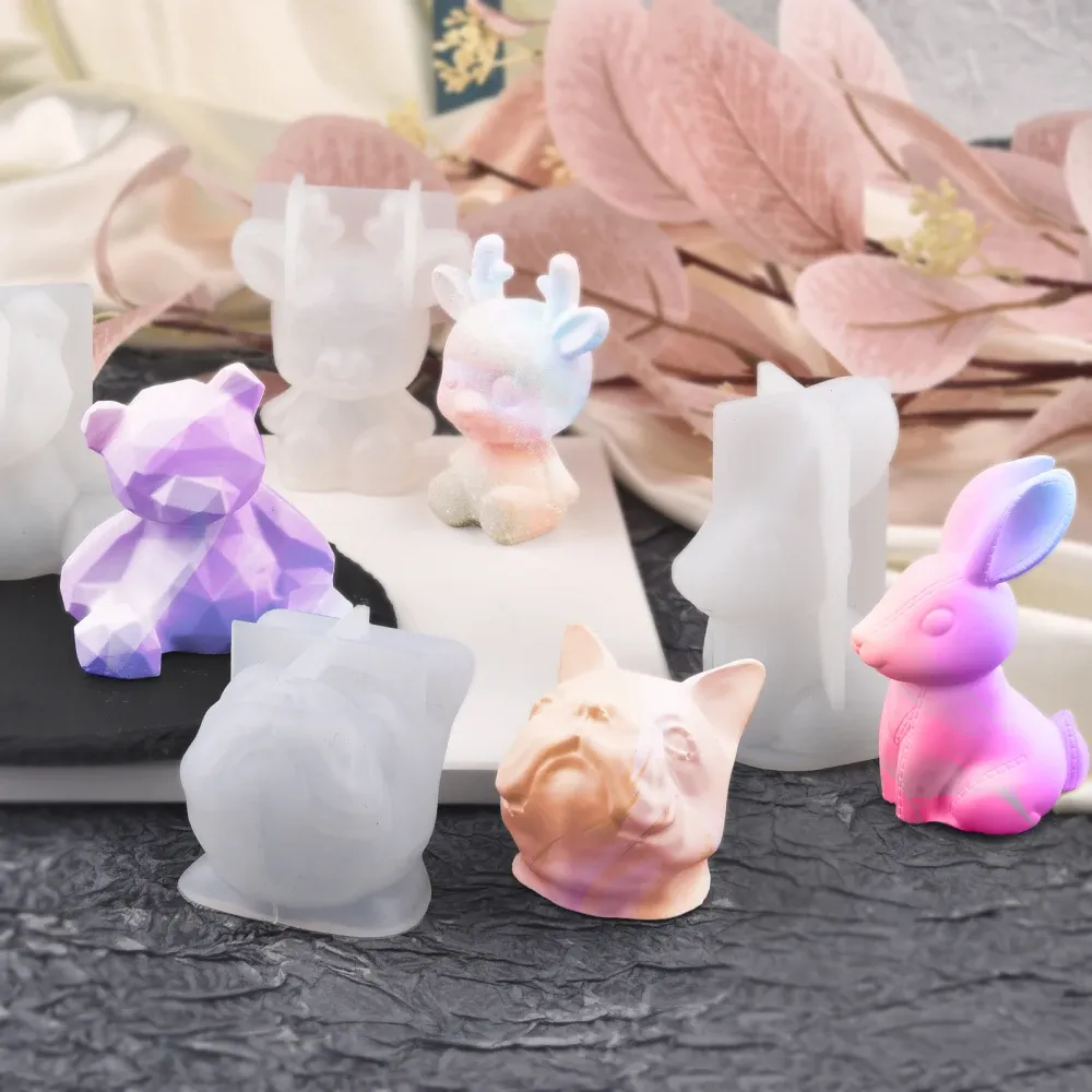 Moule silicone animal 3D pour bougies et décoration