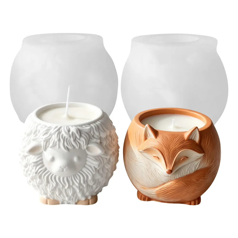 Moule silicone animal pour coupelles et bougies résine