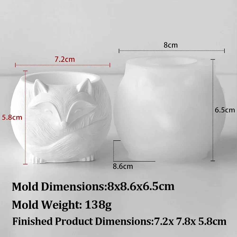 Moule silicone animal pour pot à bougies et décoration