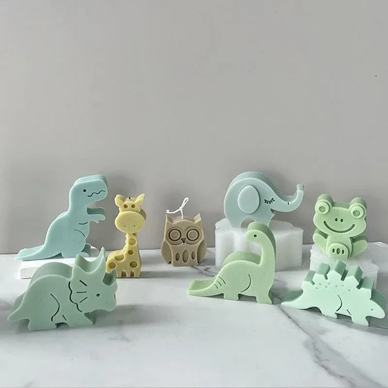 Moule silicone animaux 3D pour gâteaux et bougies