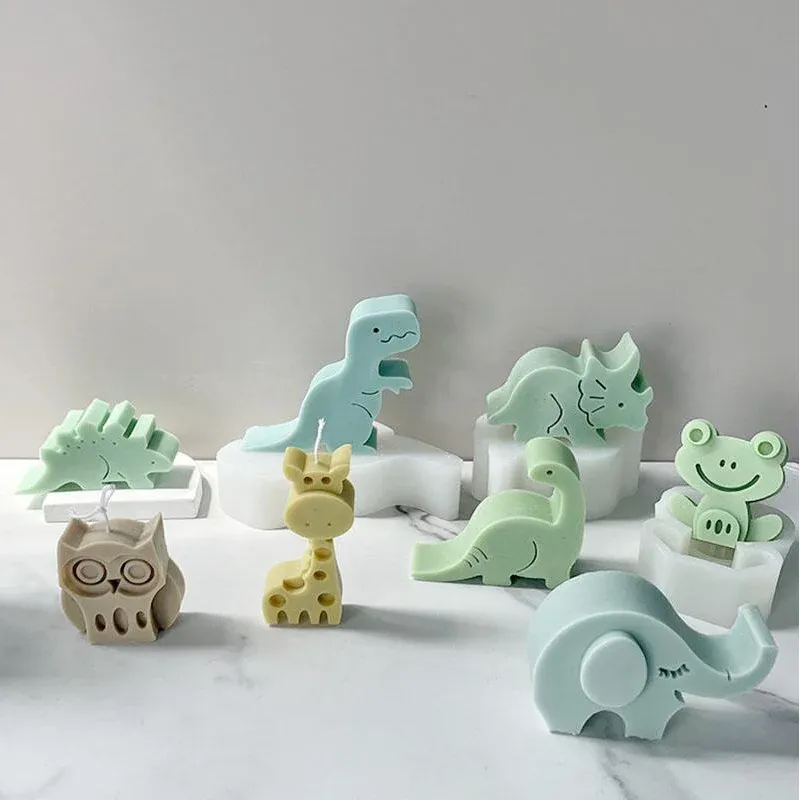 Moule silicone animaux 3D pour gâteaux et bougies