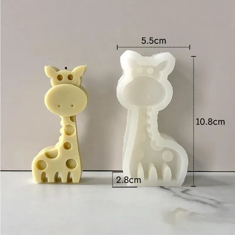 Moule silicone animaux 3D pour gâteaux et bougies