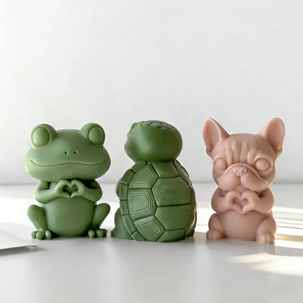 Moule silicone animaux pour bougies et décoration