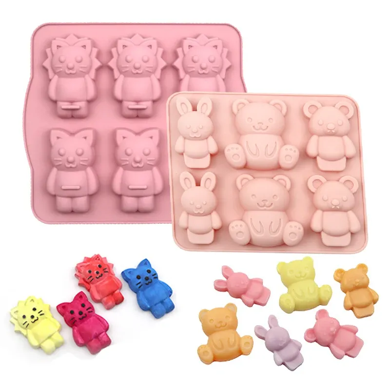 Moule silicone animaux pour gâteaux et glaçons