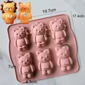 Moule silicone animaux pour gâteaux et glaçons – Couleur lion cart