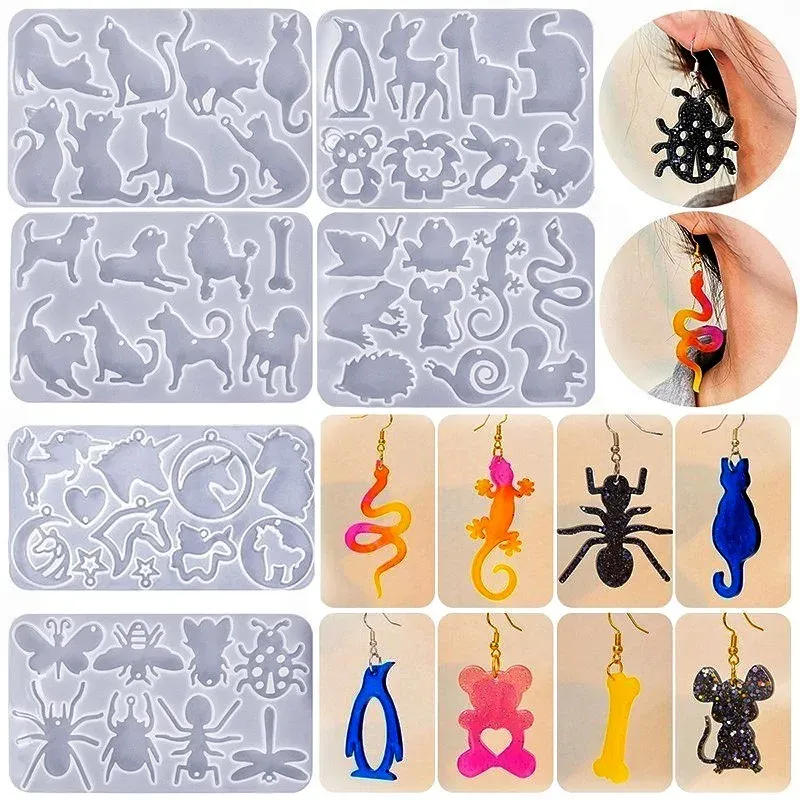 Moule silicone animaux variés pour artisanat et bougies