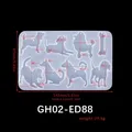 Moule silicone animaux variés pour artisanat et bougies – Couleur GH02-ED88