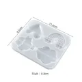 Moule silicone arc-en-ciel cœur pour aimant et pendentif résine – 2