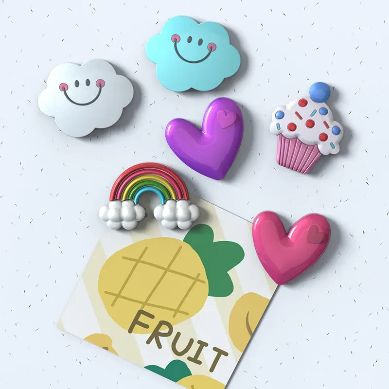 Moule silicone arc-en-ciel cœur pour aimant et pendentif résine