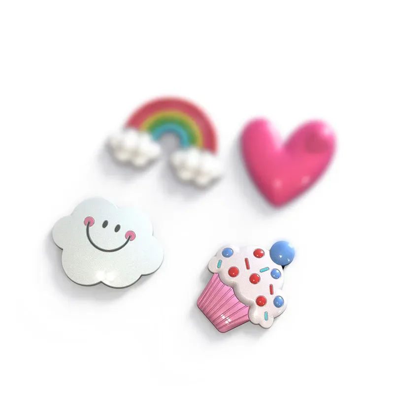 Moule silicone arc-en-ciel cœur pour aimant et pendentif résine