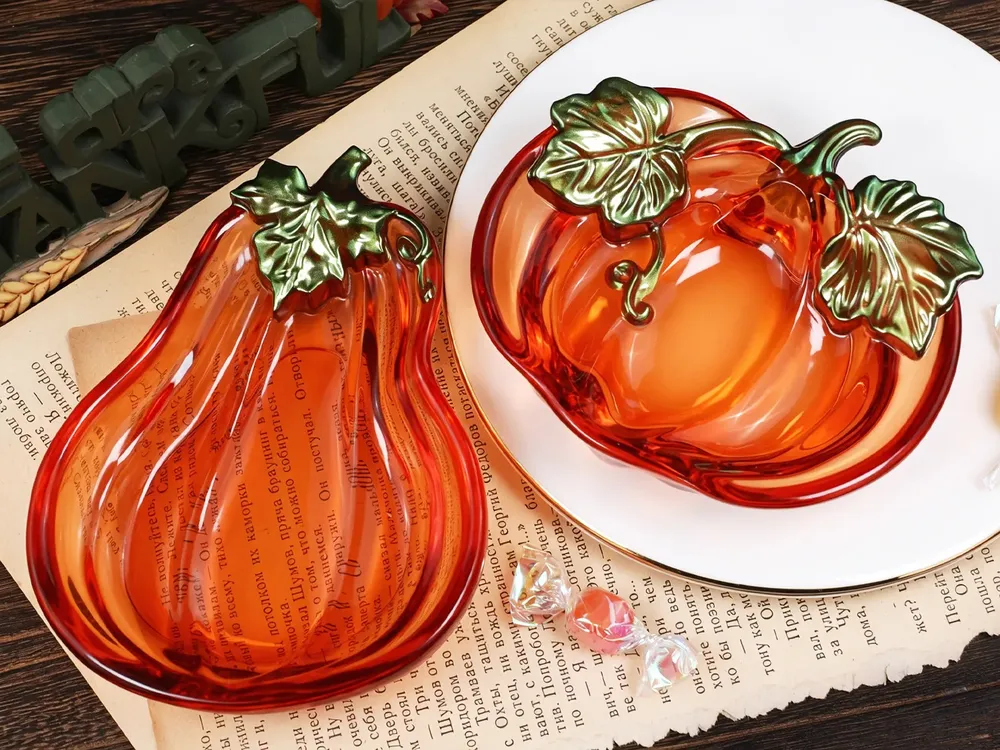 Moule silicone assiette citrouille et miroir