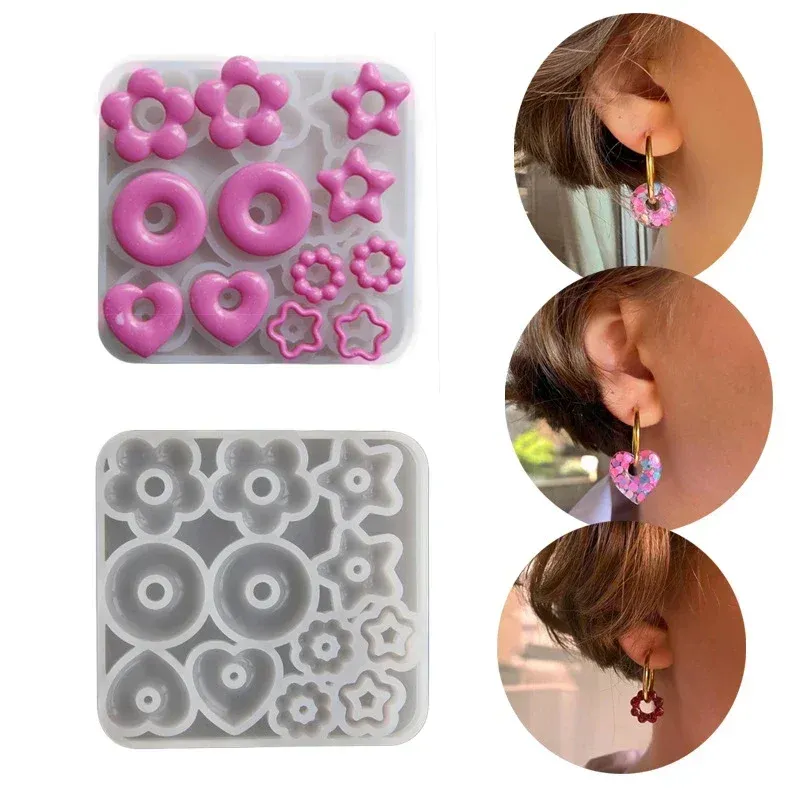 Moule silicone bijoux 3D formes variées pour pendentifs