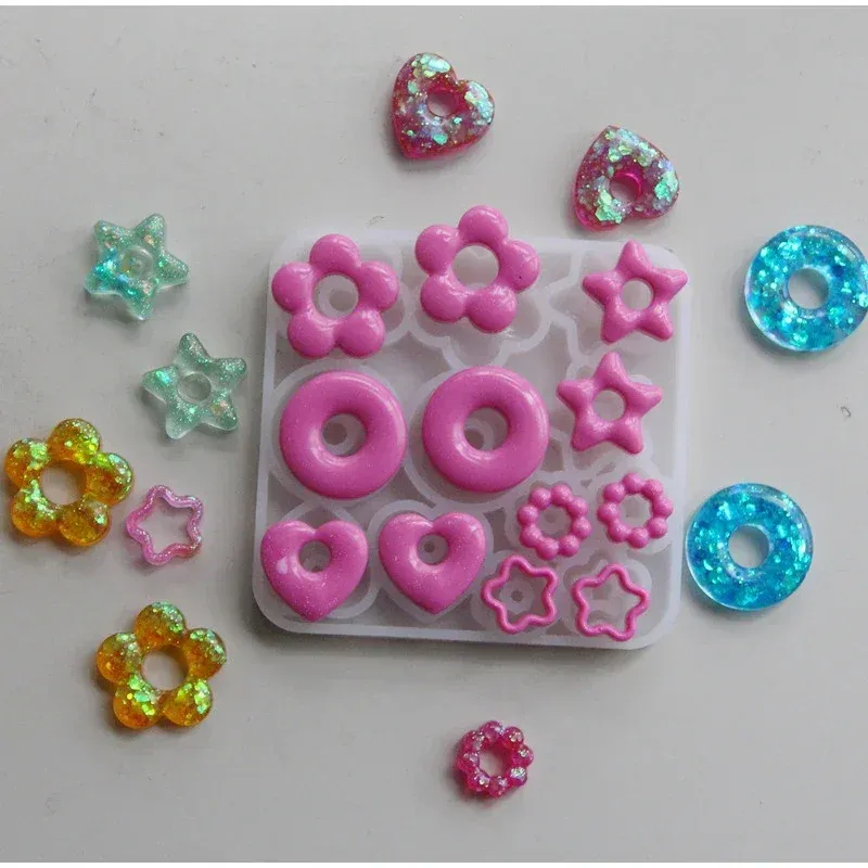 Moule silicone bijoux 3D formes variées pour pendentifs