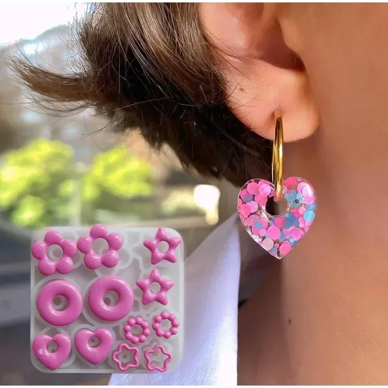 Moule silicone bijoux 3D formes variées pour pendentifs