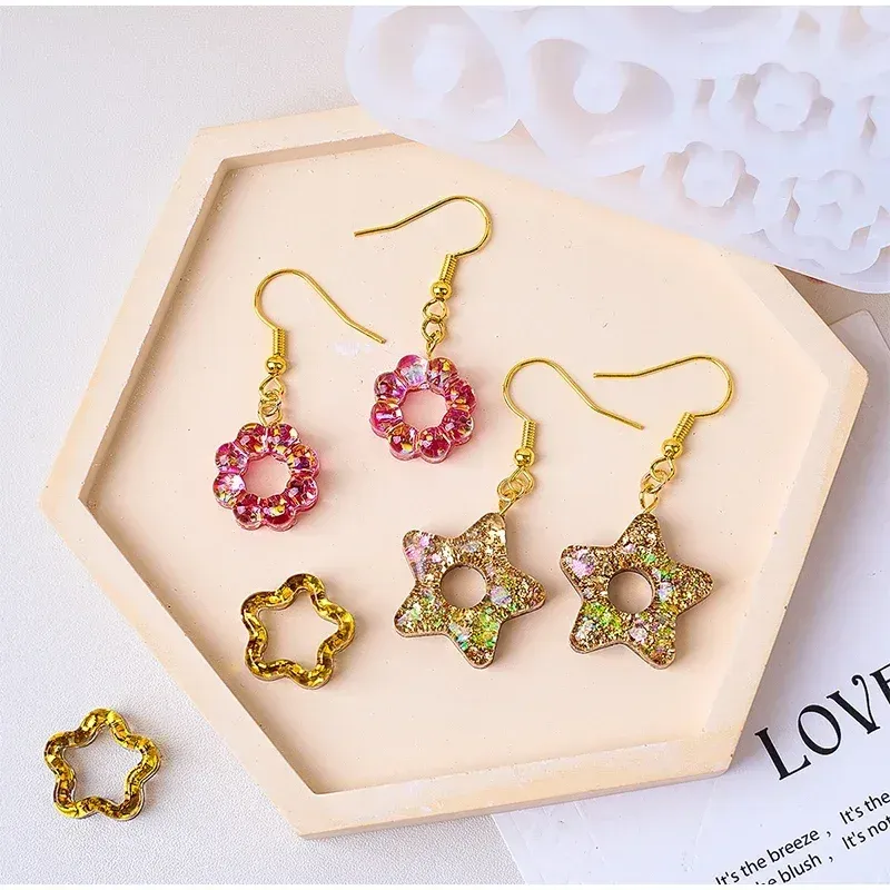 Moule silicone bijoux 3D formes variées pour pendentifs