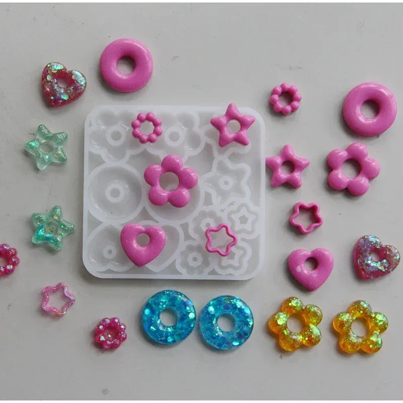 Moule silicone bijoux 3D formes variées pour pendentifs