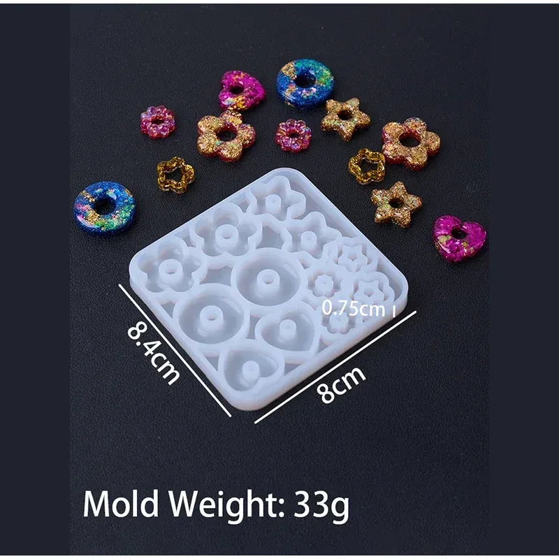 Moule silicone bijoux 3D formes variées pour pendentifs