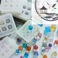 Moule silicone bijoux boule perles carrées 6 trous – 1