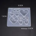 Moule silicone bijoux résine UV époxy formes géométriques – Couleur Cœur