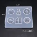 Moule silicone bijoux résine UV époxy formes géométriques – Couleur Dessert