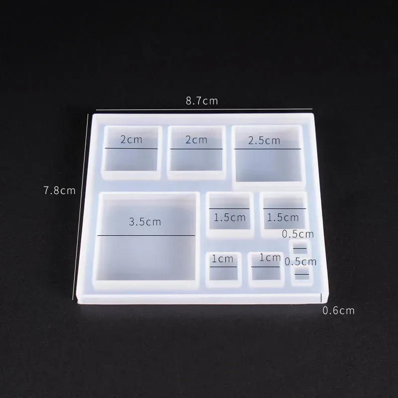 Moule silicone bijoux résine UV époxy formes géométriques