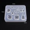 Moule silicone bijoux résine UV époxy formes géométriques – Couleur fruit