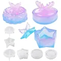 Moule silicone boîte rangement, cendrier, nuages, étoiles, ailes – 6