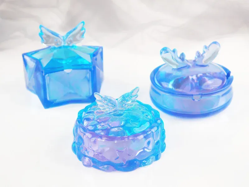 Moule silicone boîte rangement, cendrier, nuages, étoiles, ailes