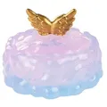 Moule silicone boîte rangement, cendrier, nuages, étoiles, ailes – Couleur Gris clair (A)