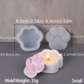 Moule silicone boîte rangement chat avec couvercle pour bougie – Couleur jaune clair (S)