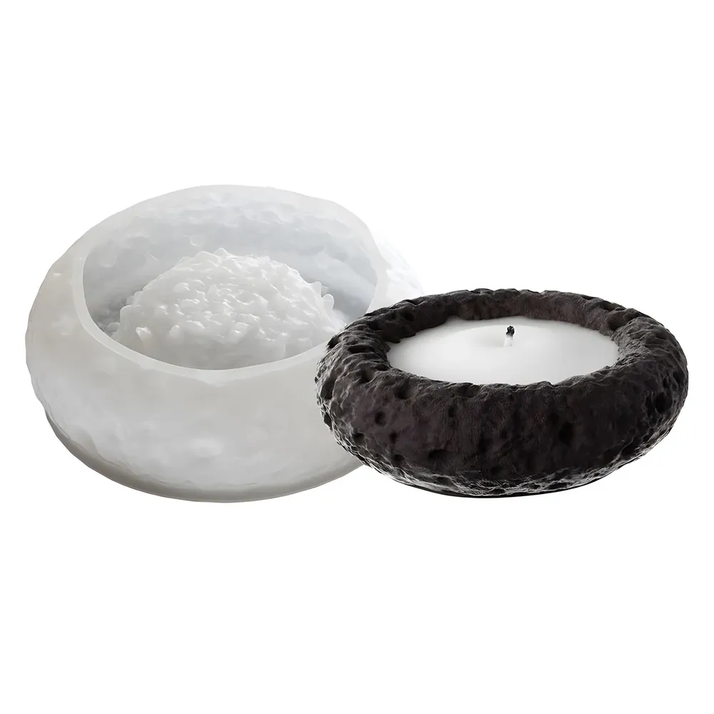 Moule silicone boîte rangement roche, cendrier, tasse bougie