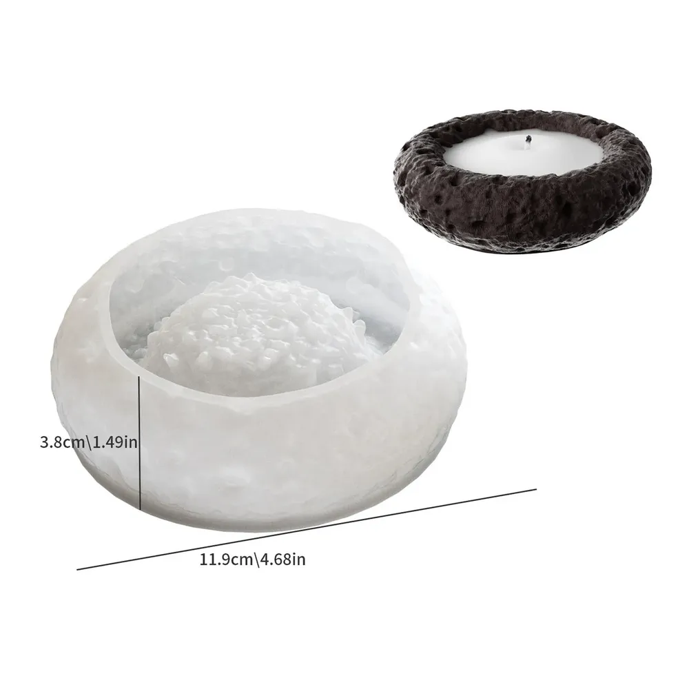 Moule silicone boîte rangement roche, cendrier, tasse bougie