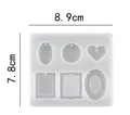 Moule silicone boucles d'oreilles cœur feuilles lune bijoux – Couleur BLANC PUR (12)